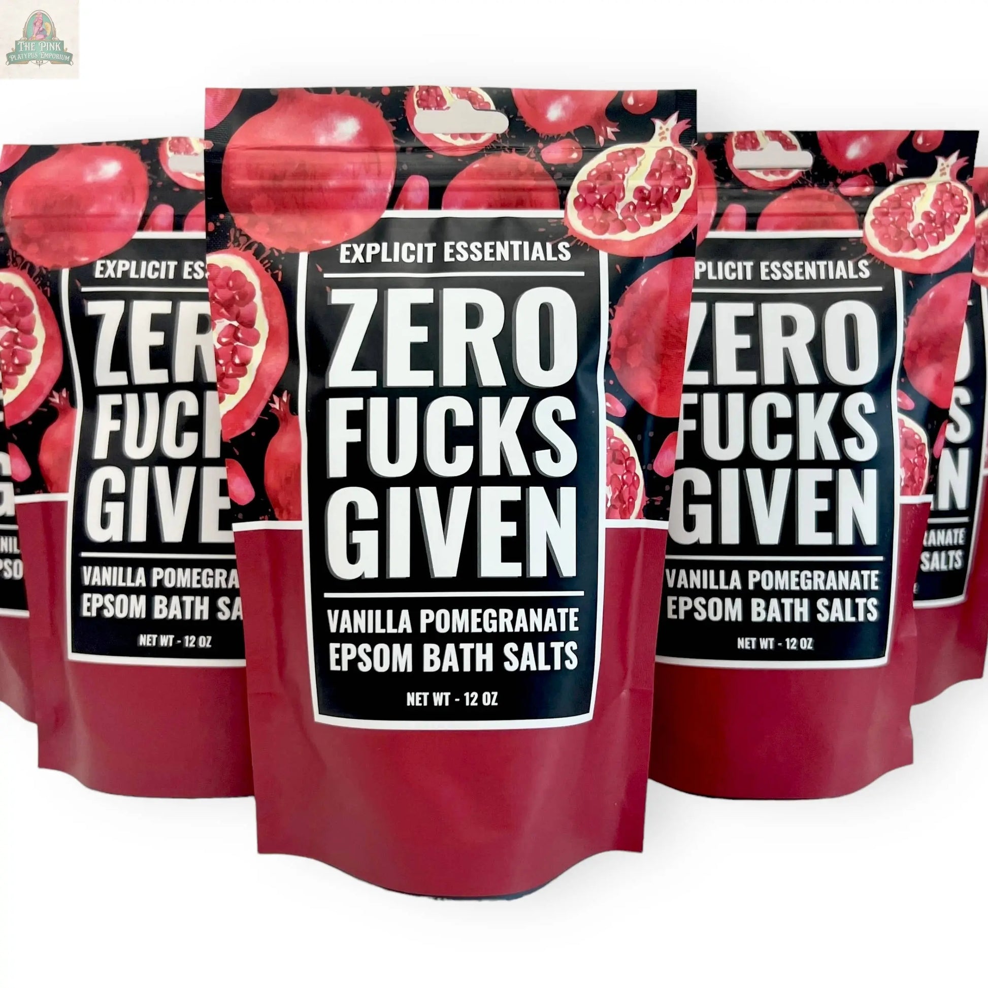 Zero Fucks Given Bath Salts 12oz Bag Pink Platypus Emporium
