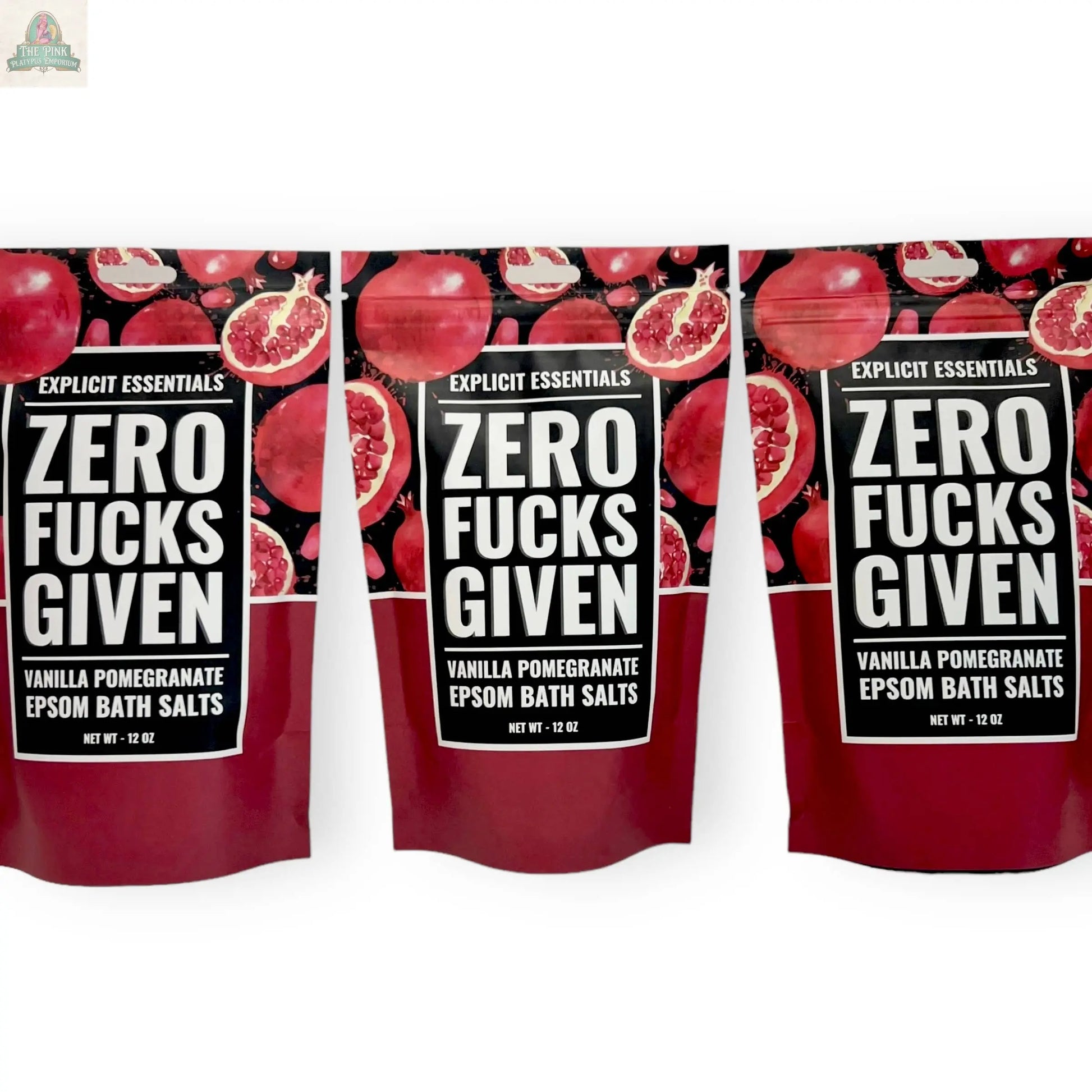 Zero Fucks Given Bath Salts 12oz Bag Pink Platypus Emporium