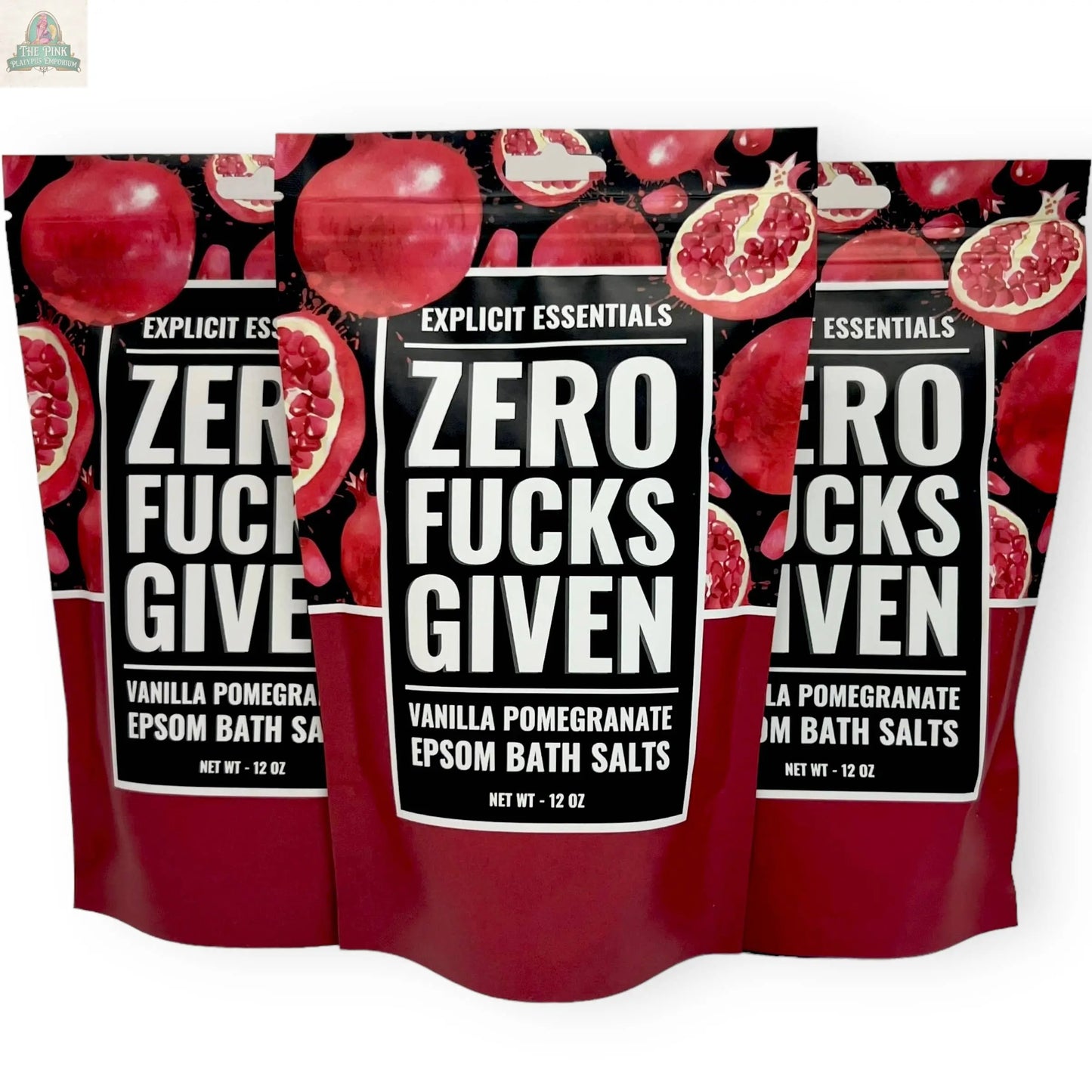 Zero Fucks Given Bath Salts 12oz Bag Pink Platypus Emporium