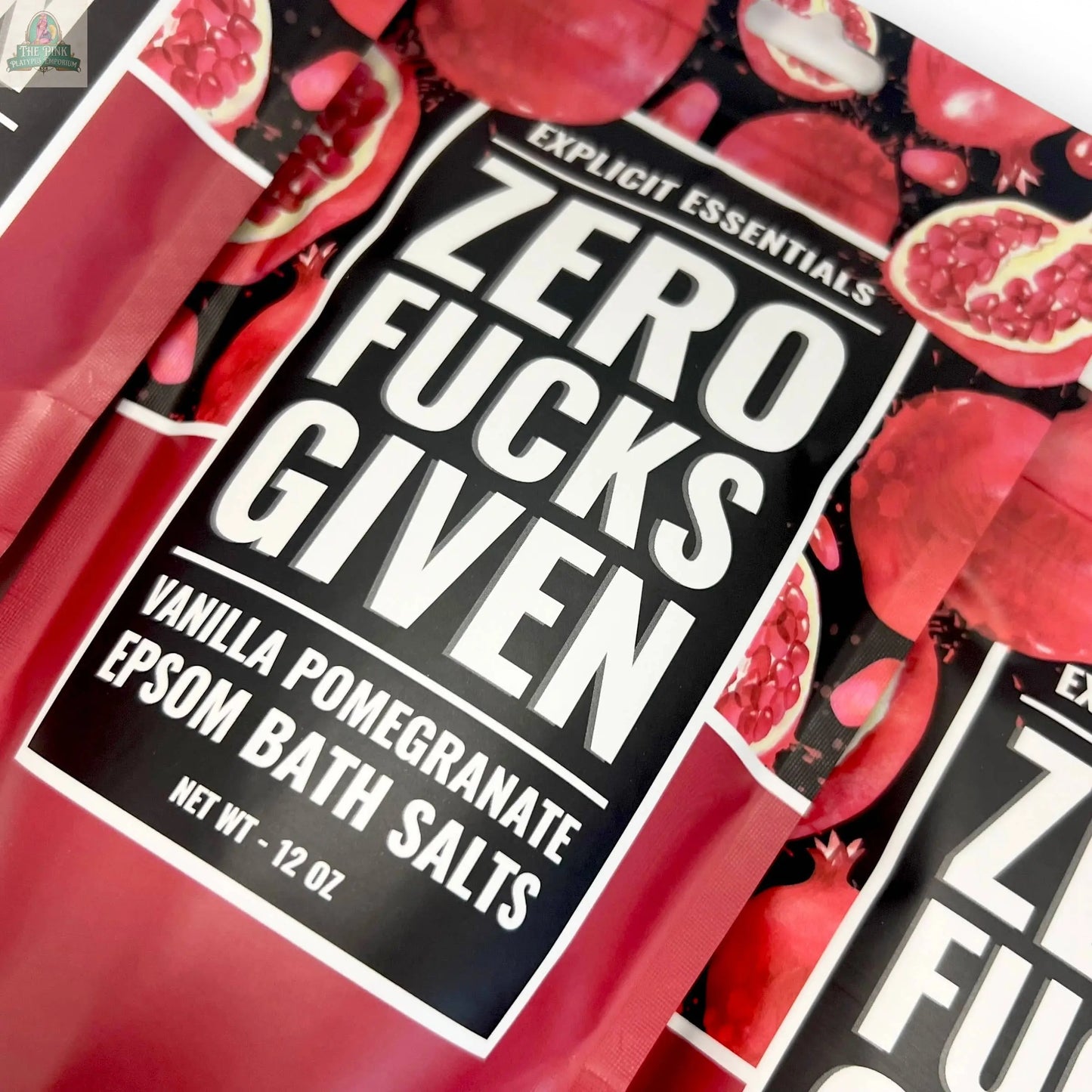 Zero Fucks Given Bath Salts 12oz Bag Pink Platypus Emporium