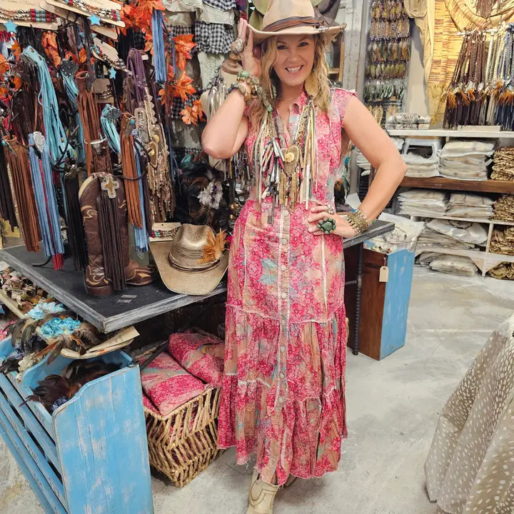 shabby chic bandana duster outfit women