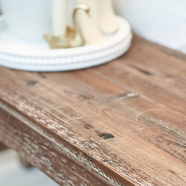 Vintage-Inspired Reclaimed Wood Folding Bench Pink Platypus Emporium