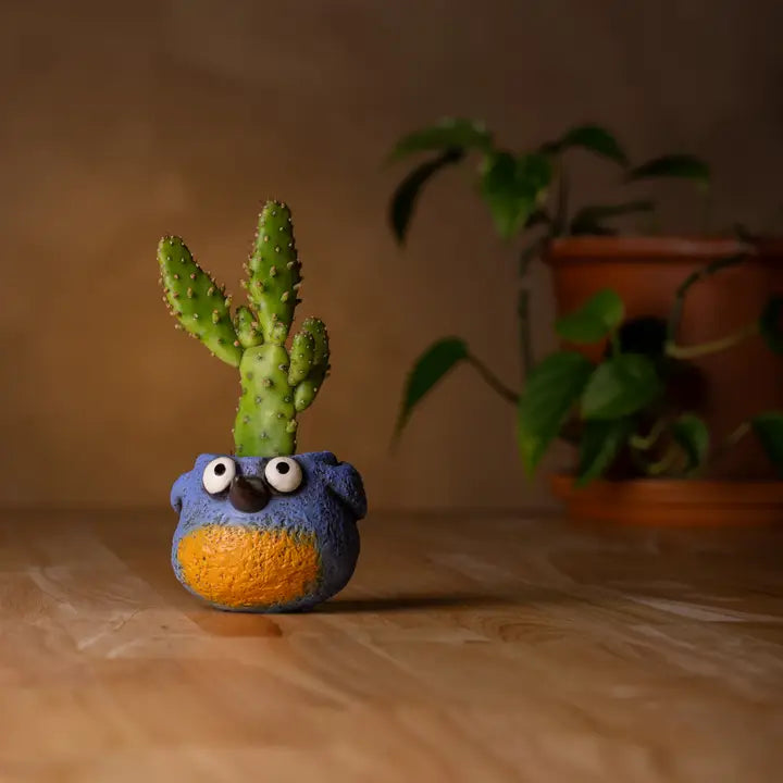 Baby Blue Bird Blobhouse Planter - Winkle