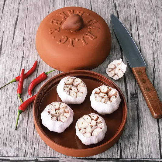 Terra Cotta Garlic Baker,  7"
