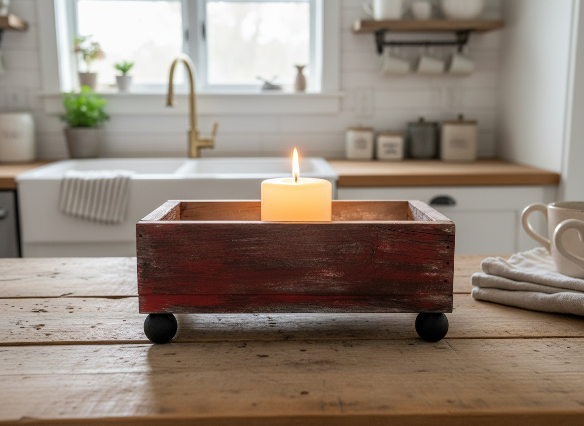 Barn Red Farmhouse Planter Box Or Riser