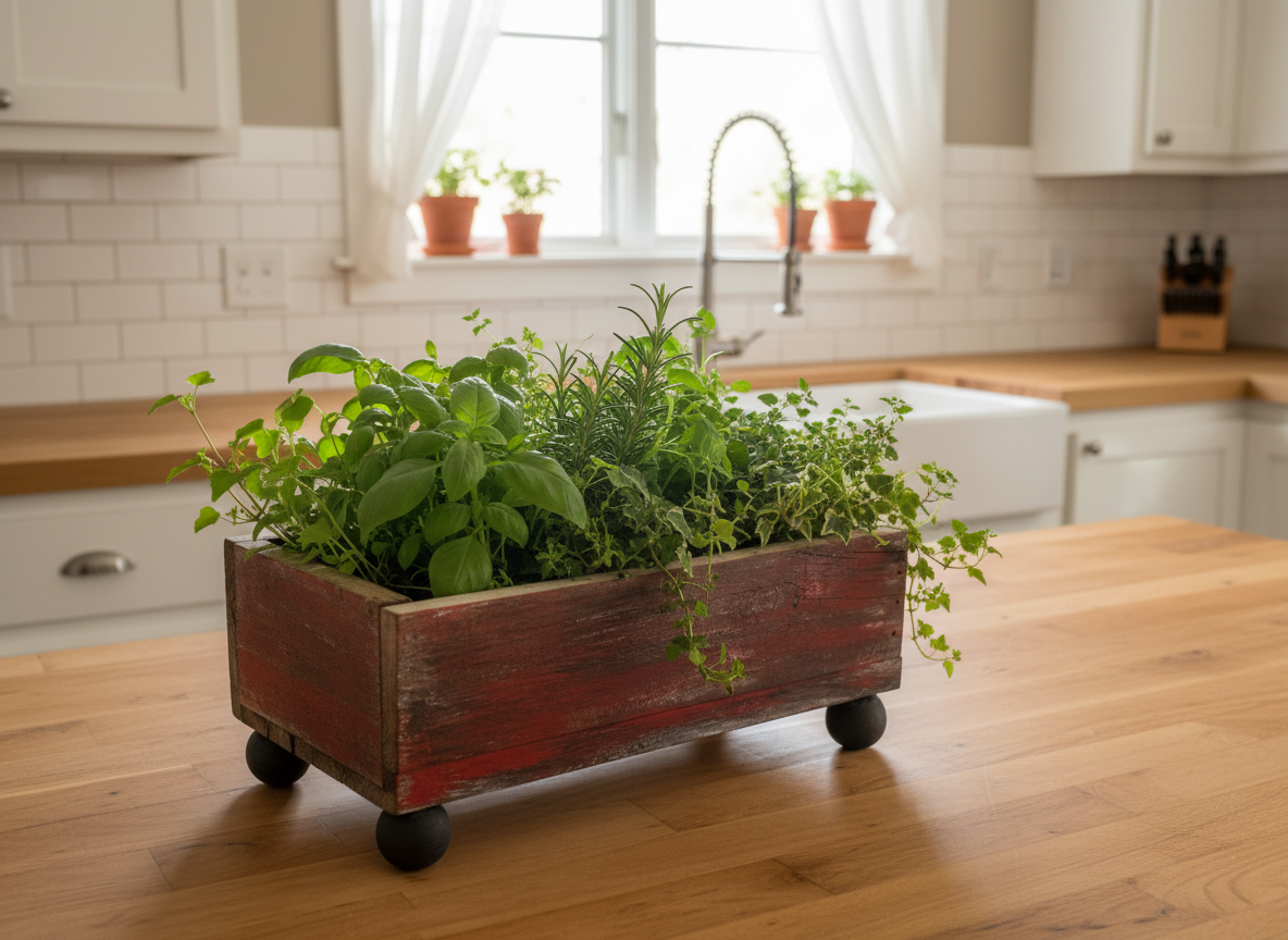 Barn Red Farmhouse Planter Box Or Riser