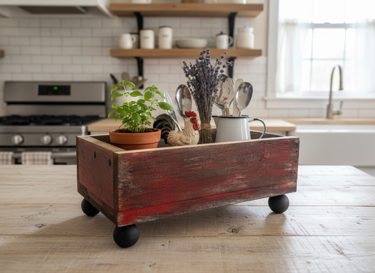 Barn Red Farmhouse Planter Box Or Riser