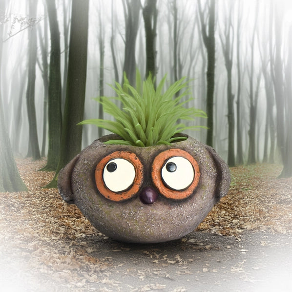 Baby Brown Owl - Owen - Mini Blobhouse Planter