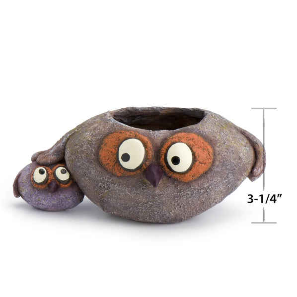 Papaw and Chip Owl Bird Blobhouse Planter