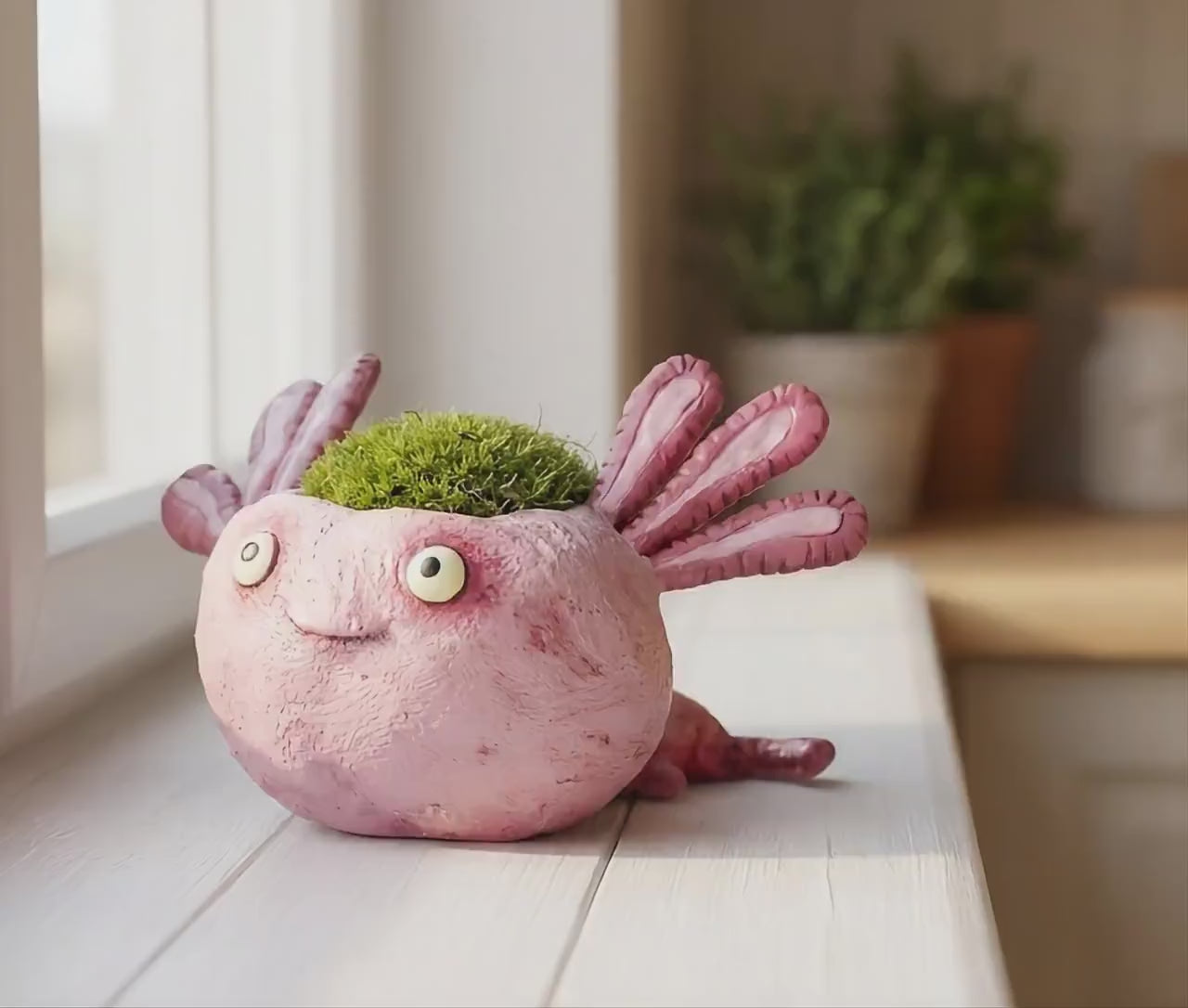 Alexander Axolotl Baby Salamander Blobhouse Plants - Pink Platypus